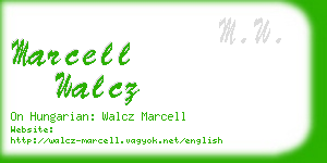 marcell walcz business card